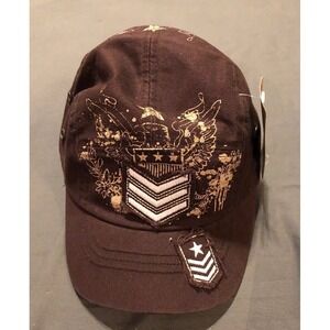 New Leader Hat Cap Brown Bling Eagle Women's